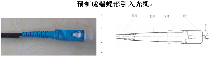 预制成端蝶形引入光缆